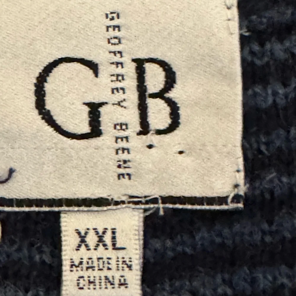 A-187 Men’s‎ Geoffrey Beene Blue & Gray Long Sleeve Pullover Sweater Size XXL
